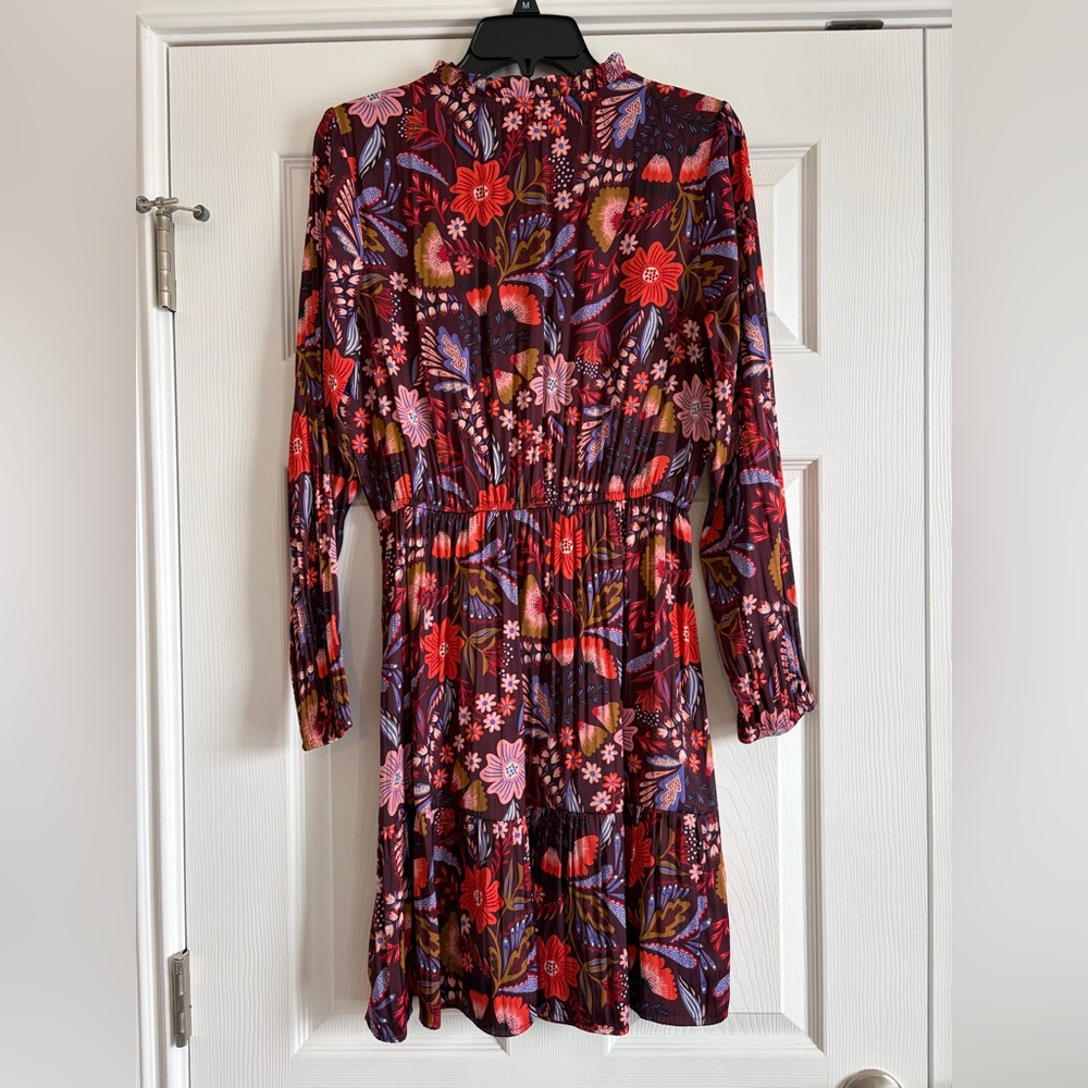 LOFT Multicolor Floral Long Sleeve Dress - Picture 6 of 6